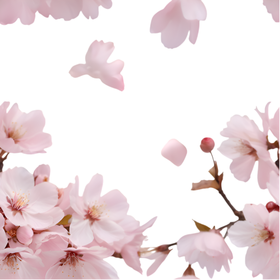 Delicate Nature Inspired Seamless Flower Background. . png