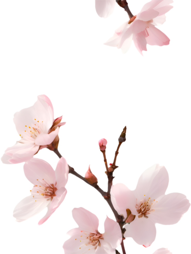 Beautiful Sakura Bloom Pattern For Spring Theme. . png