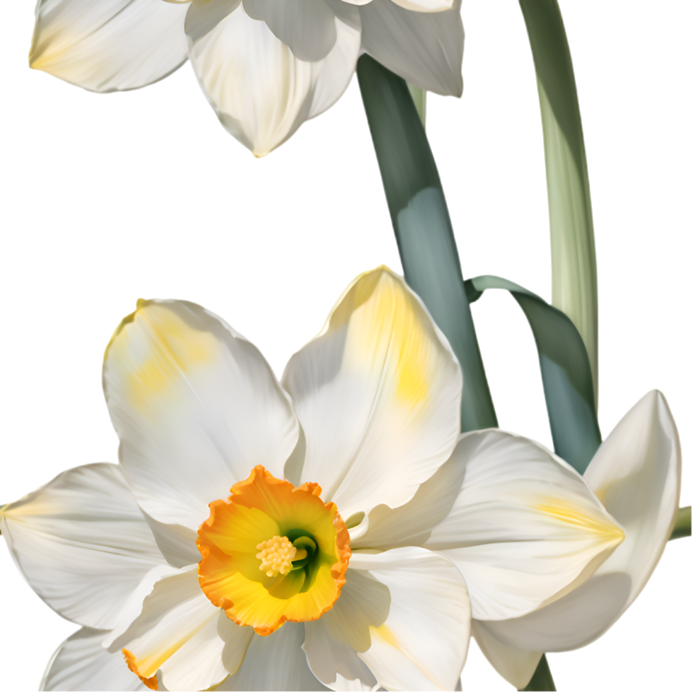 Narcissus Seamless Pattern Clipart for Spring-Themed Projects. . png
