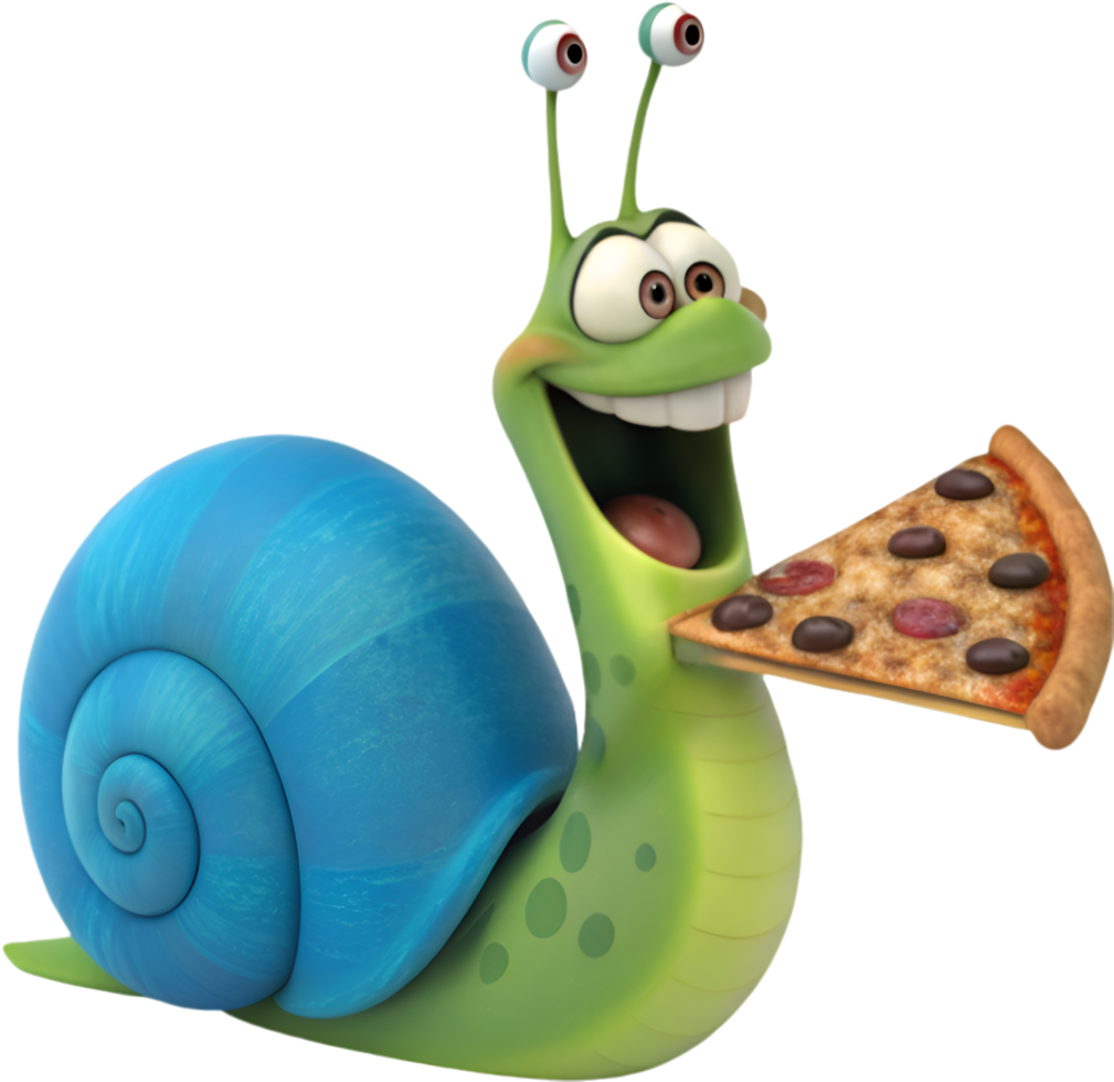 Playful Snail with Cute Cartoon Design for Clipart Creation. . png