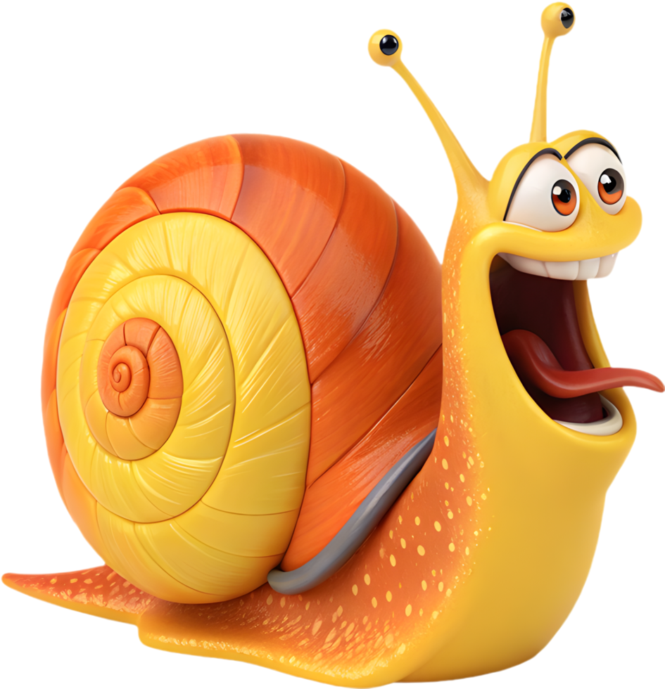 Fun Snail Design with a Playful Cartoon Style for Clipart. . png