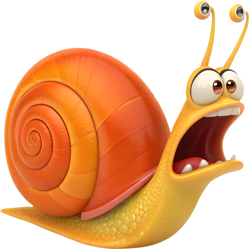 Fun and Playful Snail Cartoon Character for Cute Clipart Creations. . png