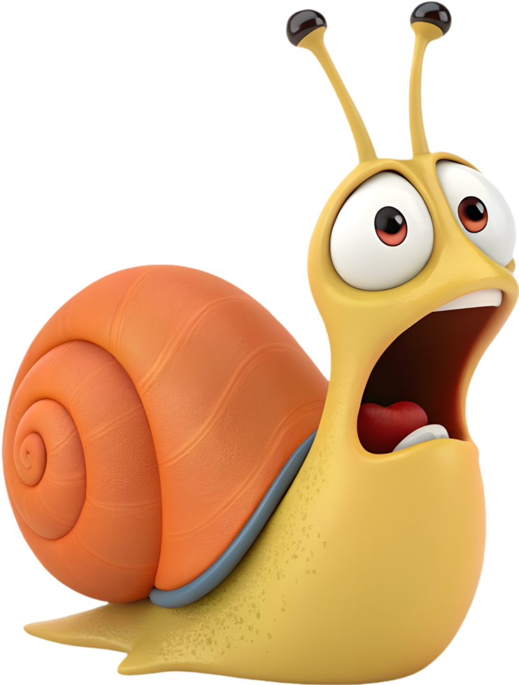 Creative Snail Character with a Cute Playful and Whimsical Design. . png