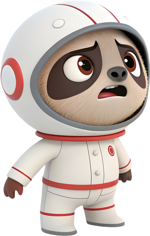 Adorable Sloth Relaxing in Cosmic Universe. . png