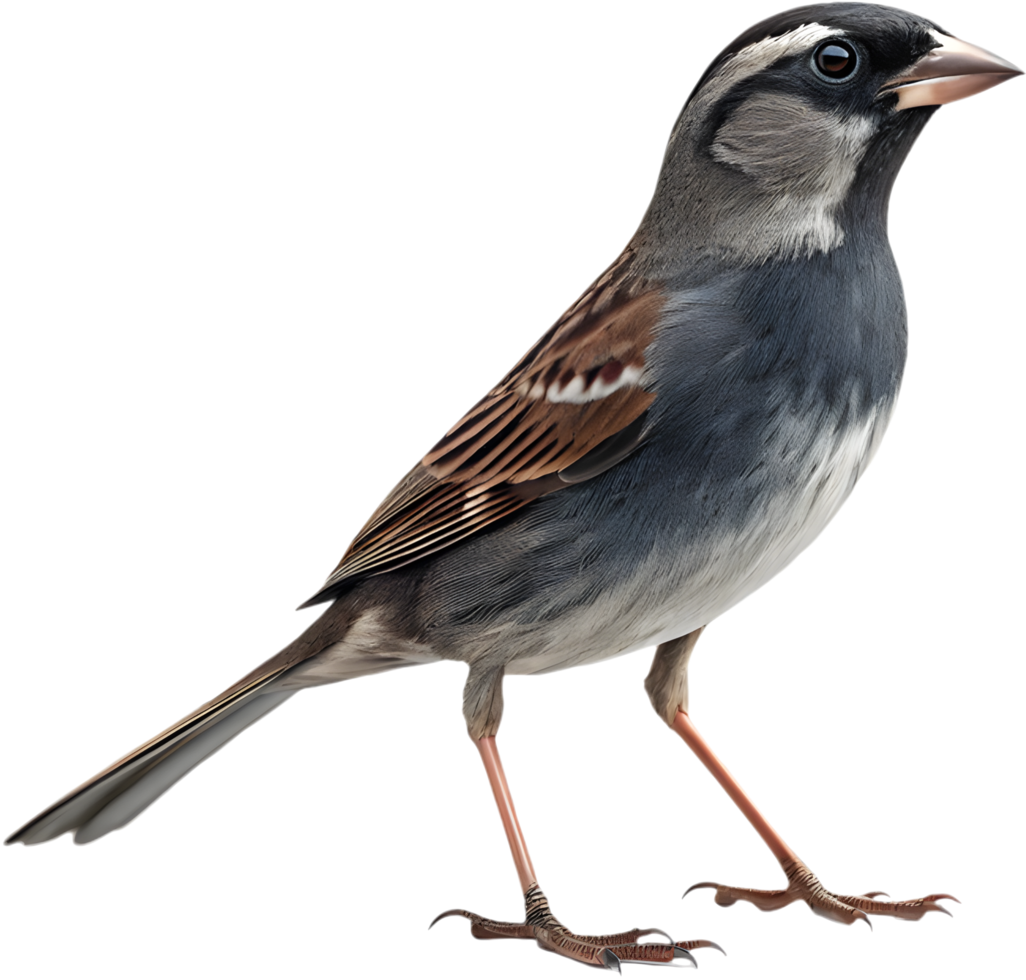Beautifully Crafted Sparrow Bird Clipart With An Artistic Vibe. . png