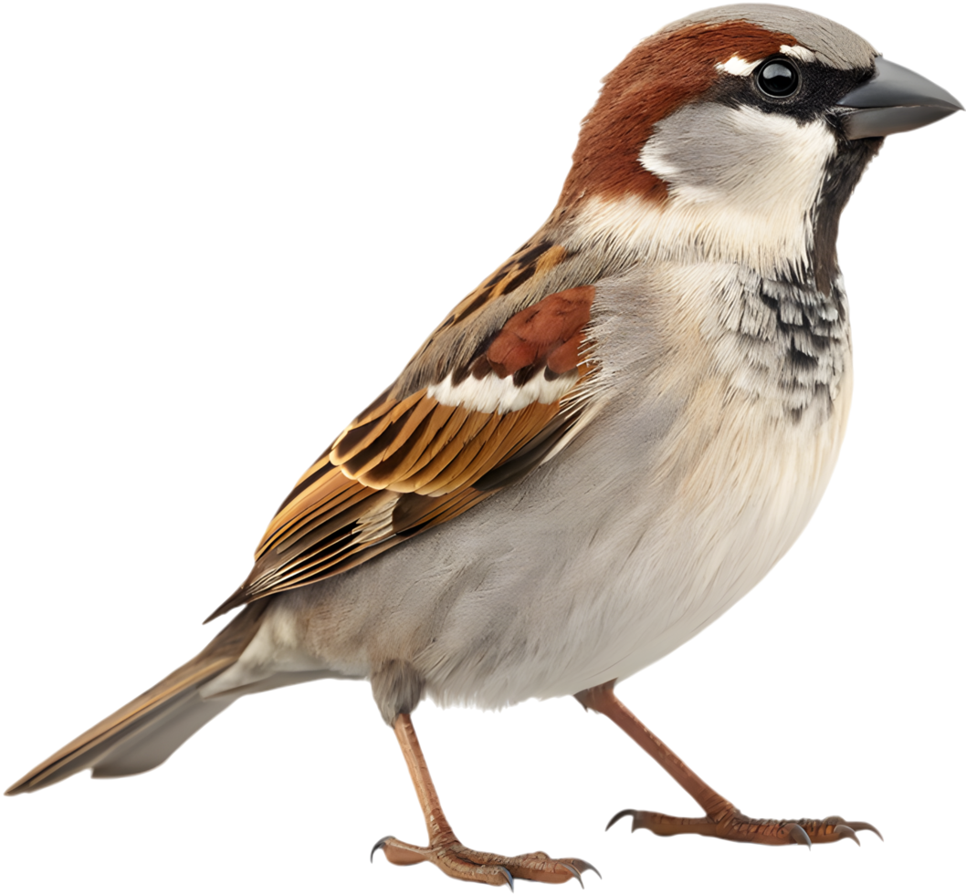 Artistic Sparrow Bird Image With Elegant And Gentle Appeal. . png