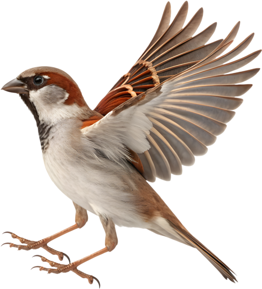 Digital Artwork Of A Charming Sparrow Bird With Delicate Beauty. . png
