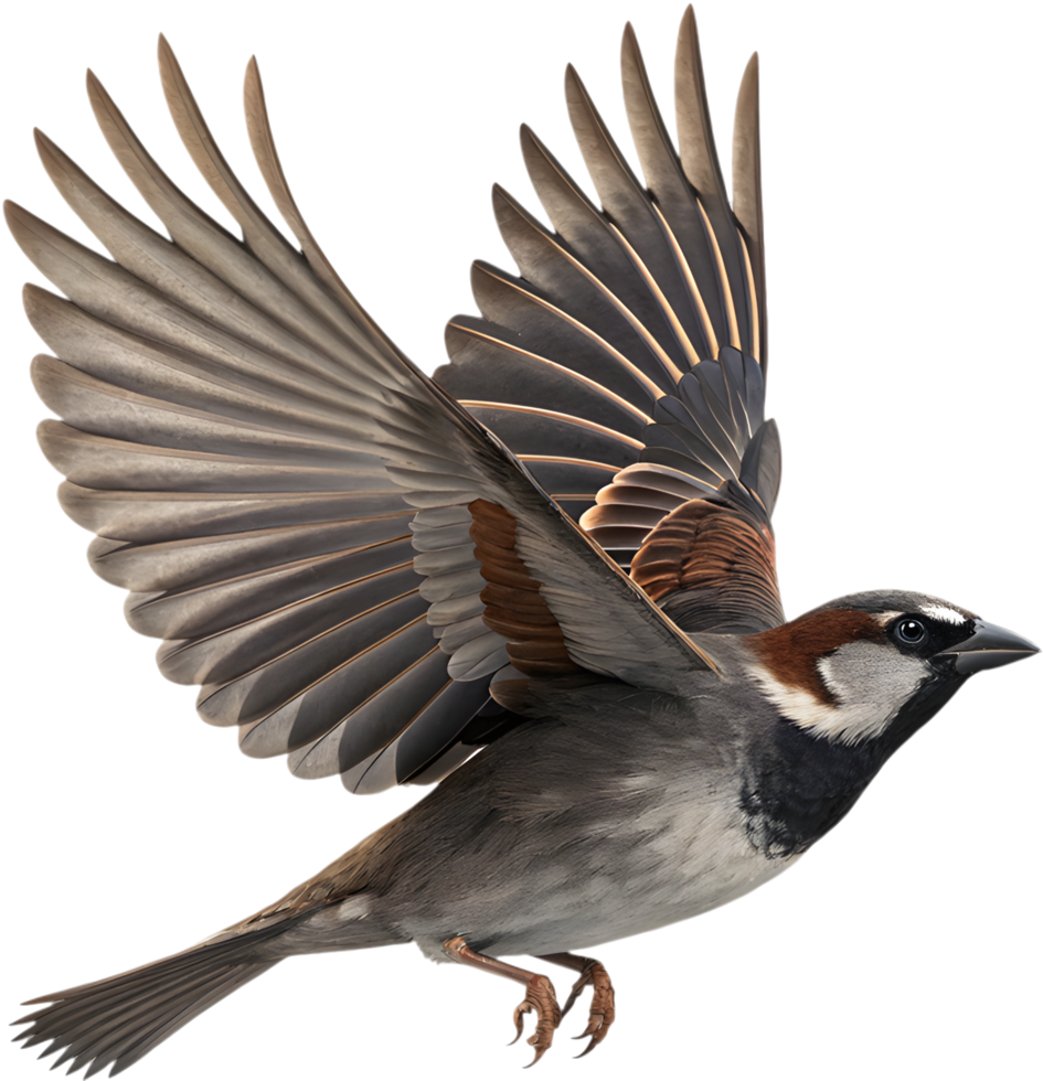 Lovely Sparrow Bird Clipart With Elegant And Soft Feather Details. . png