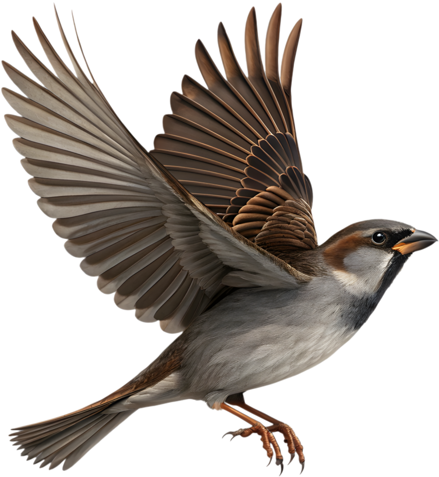 Digital Sparrow Bird Artwork With Stunning Realism And Elegance. . png