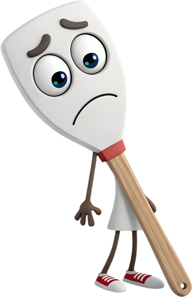Adorable Spatula Illustration with a Joyful Look. . png