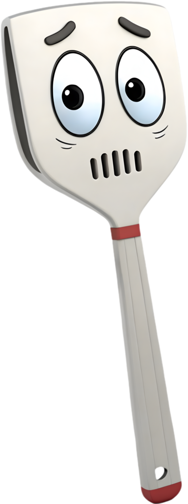 Lively Cooking Utensil Cartoon with a Happy Face. . png