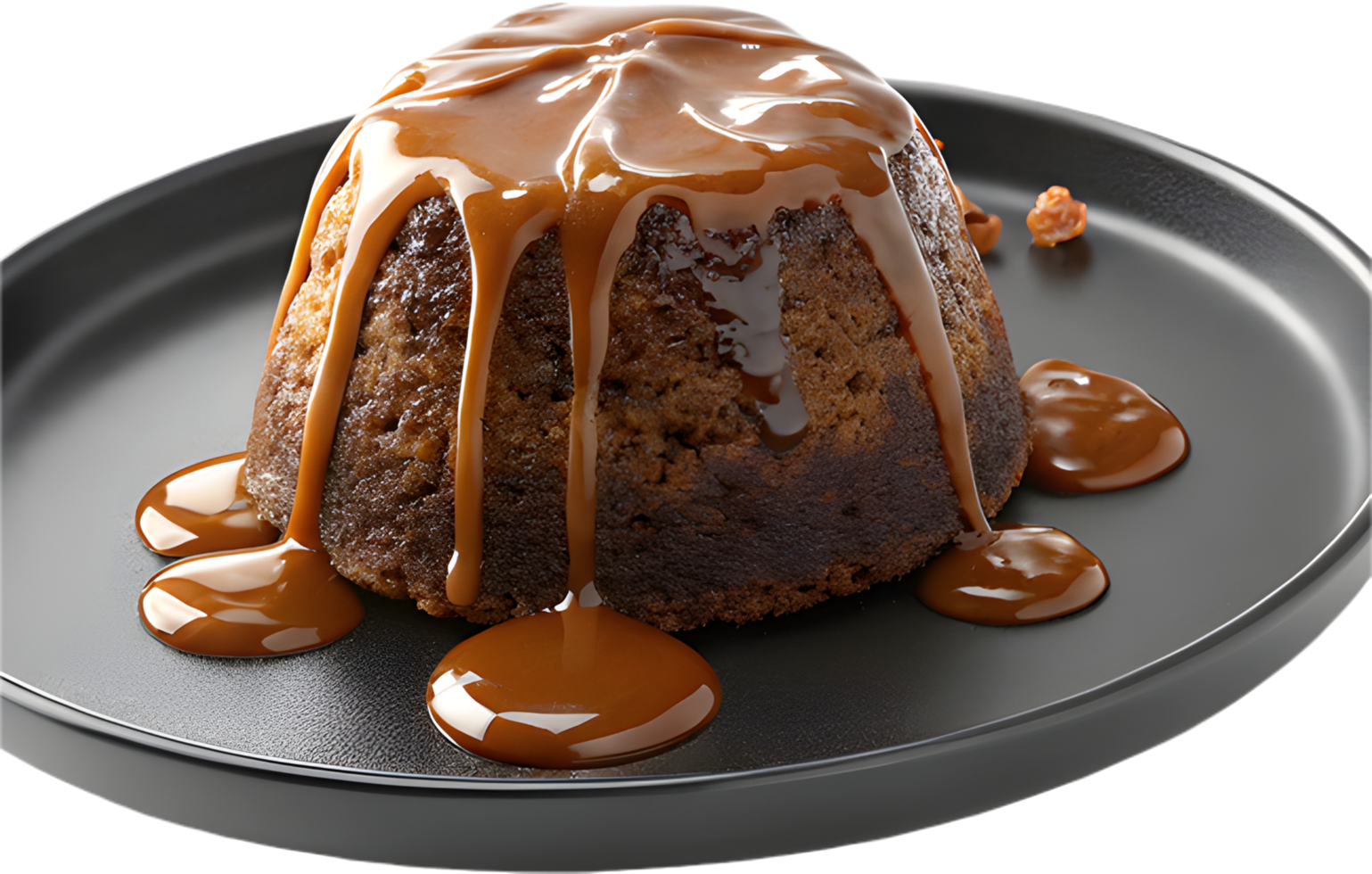 Moist Sticky Toffee Pudding With Sugary Topping. . png