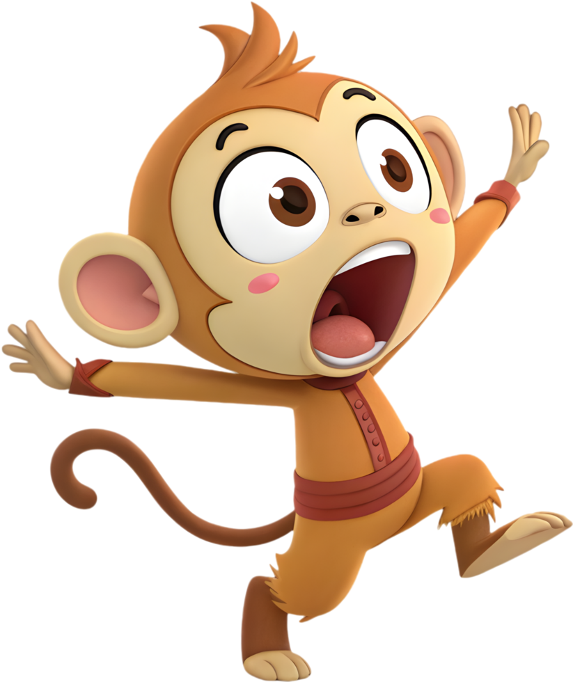 Iconic Monkey King Celestial Hero with Magic Powers. . png