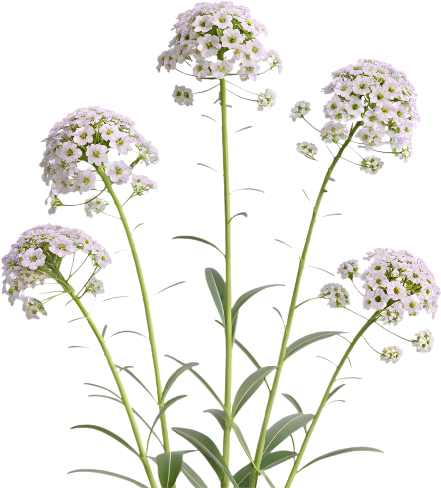 Elegant Sweet Alyssum Clipart for Lively Garden Artwork. . png