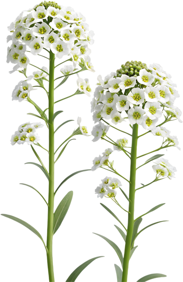 Elegant Sweet Alyssum Floral Clipart Featuring Delicate Blooms. . png