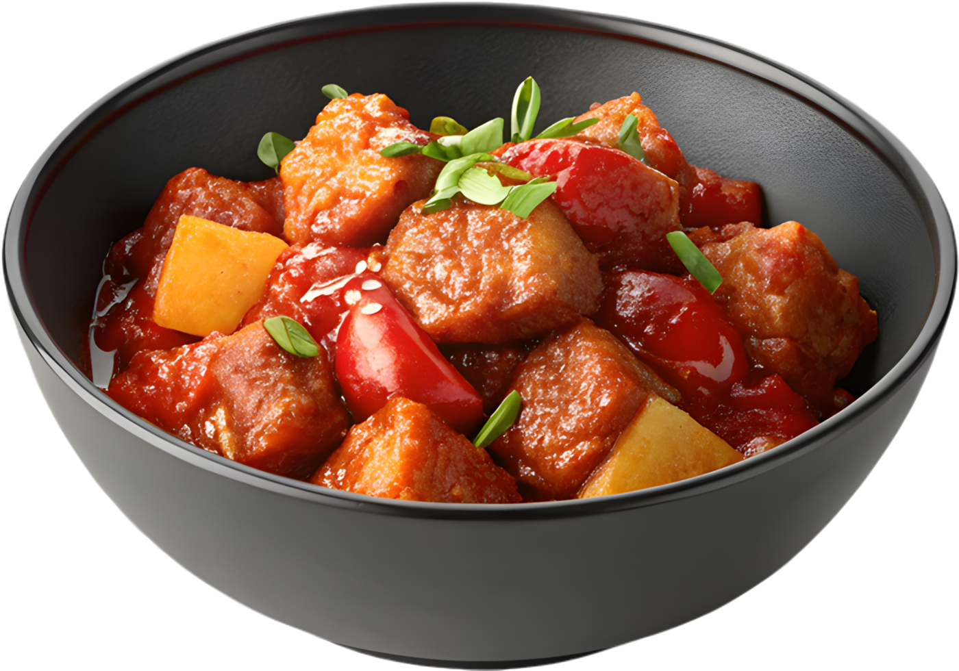 Savory Sweet and Sour Pork Chop Clipart for Food Illustrations. . png