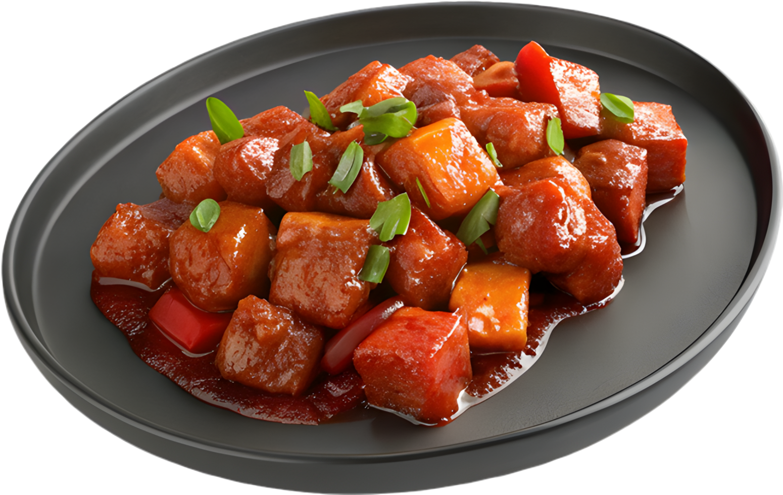 Crispy Pork Belly Clipart with Sweet and Sour Taste. . png