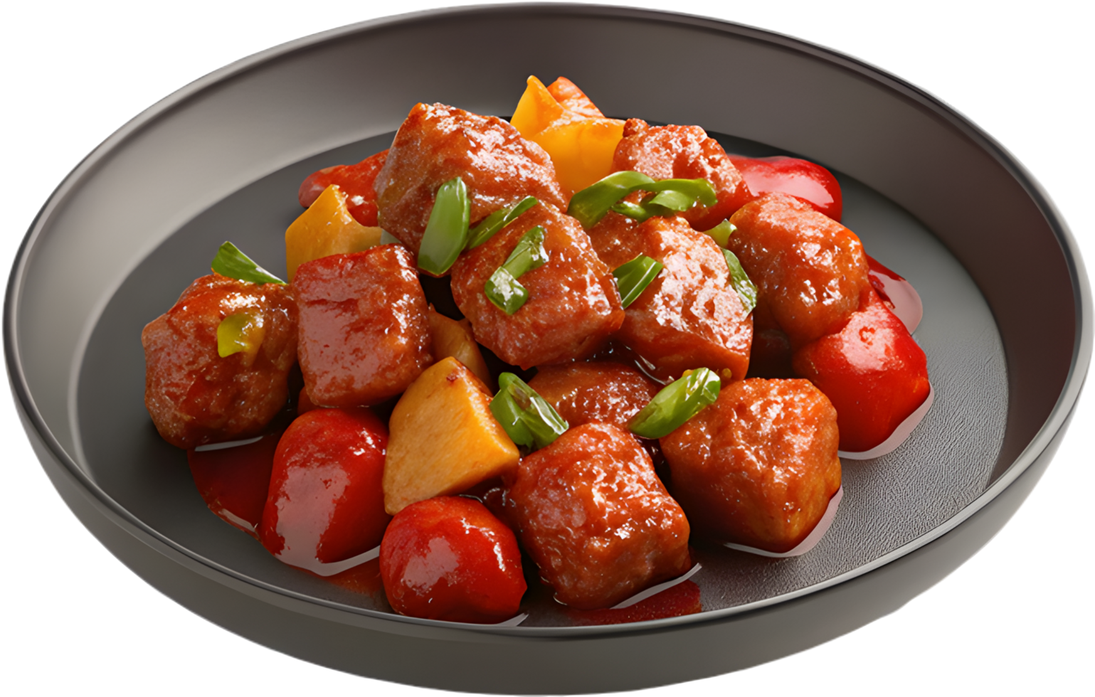 Sweet and Sour Pork Art for Asian Food Designs. . png