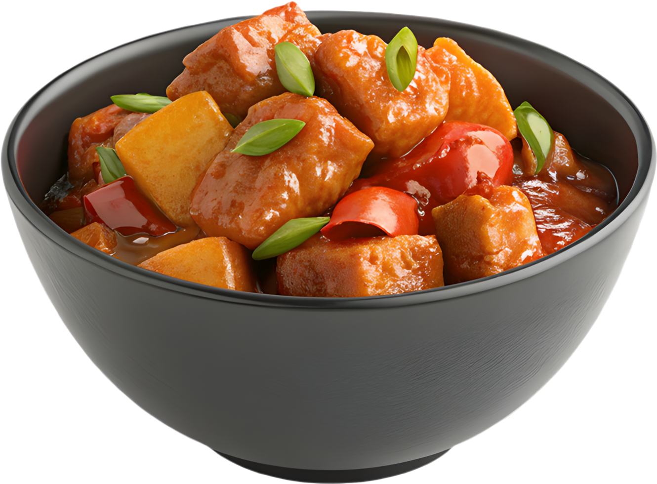 Appetizing Pork Clipart with Sweet and Sour Flavor. . png