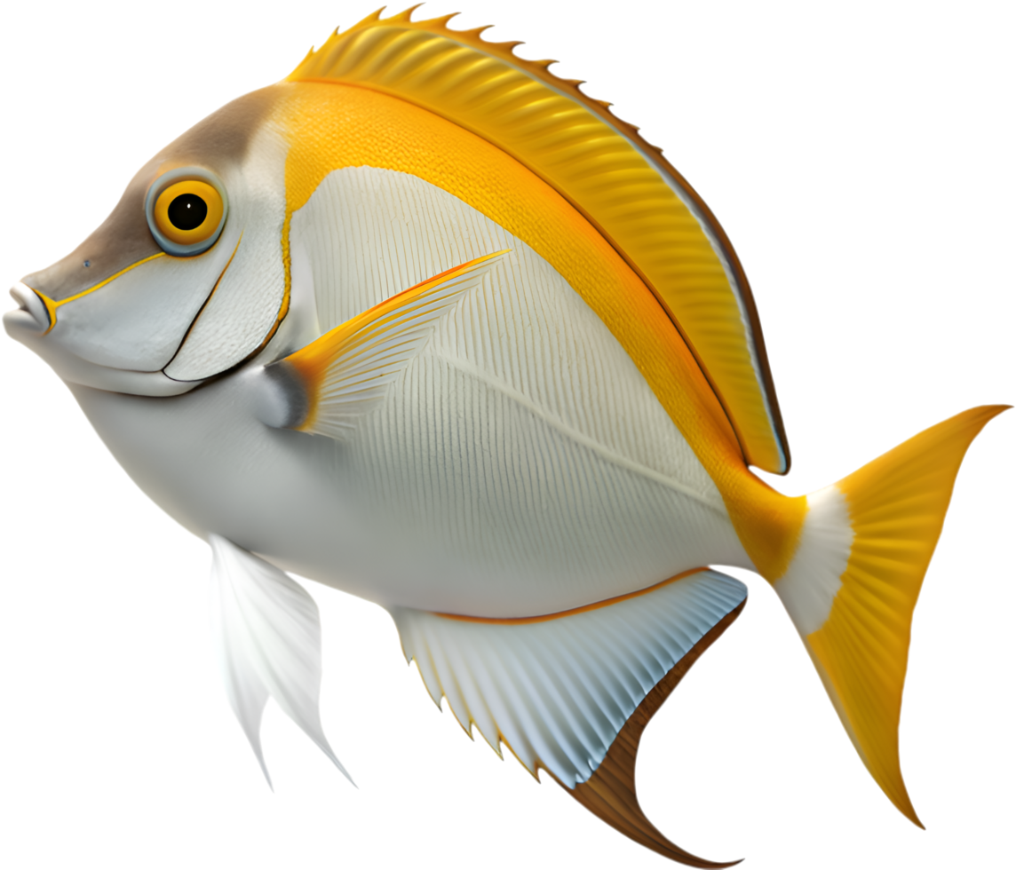 Colorful and Lively Tang Fish Clipart with Detailed Design. . png