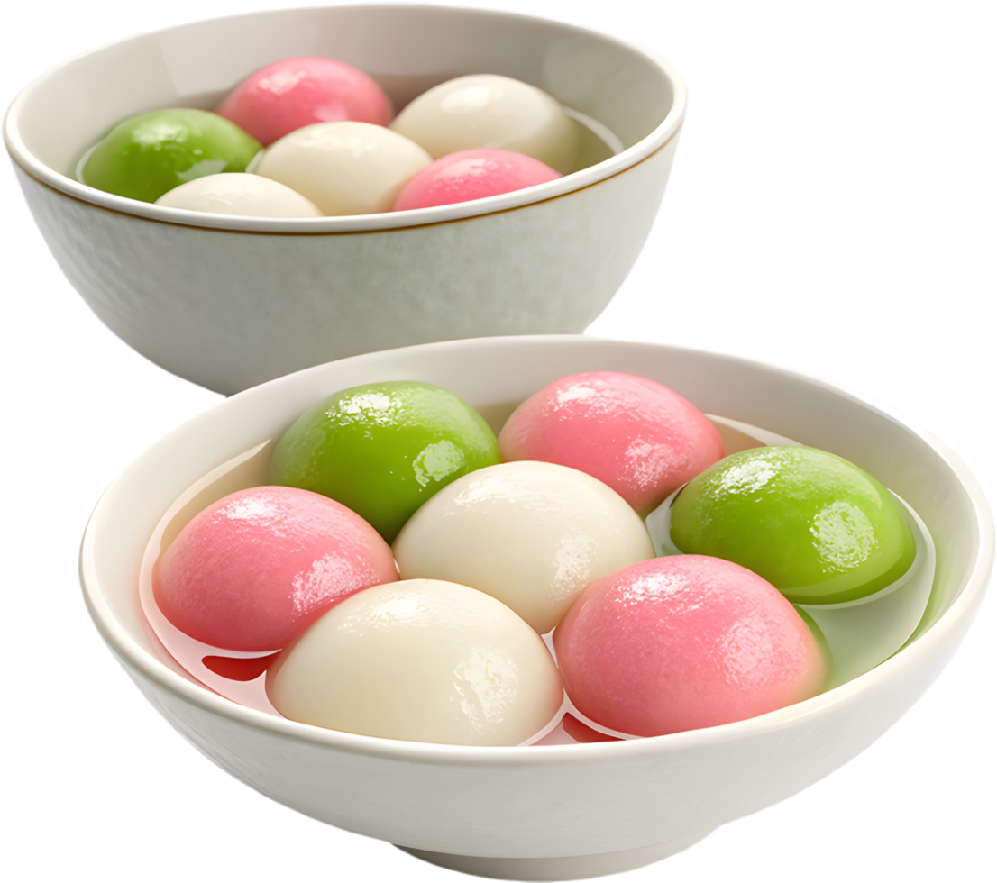 Tang Yuan sweet dumplings art for holiday food lovers. . png