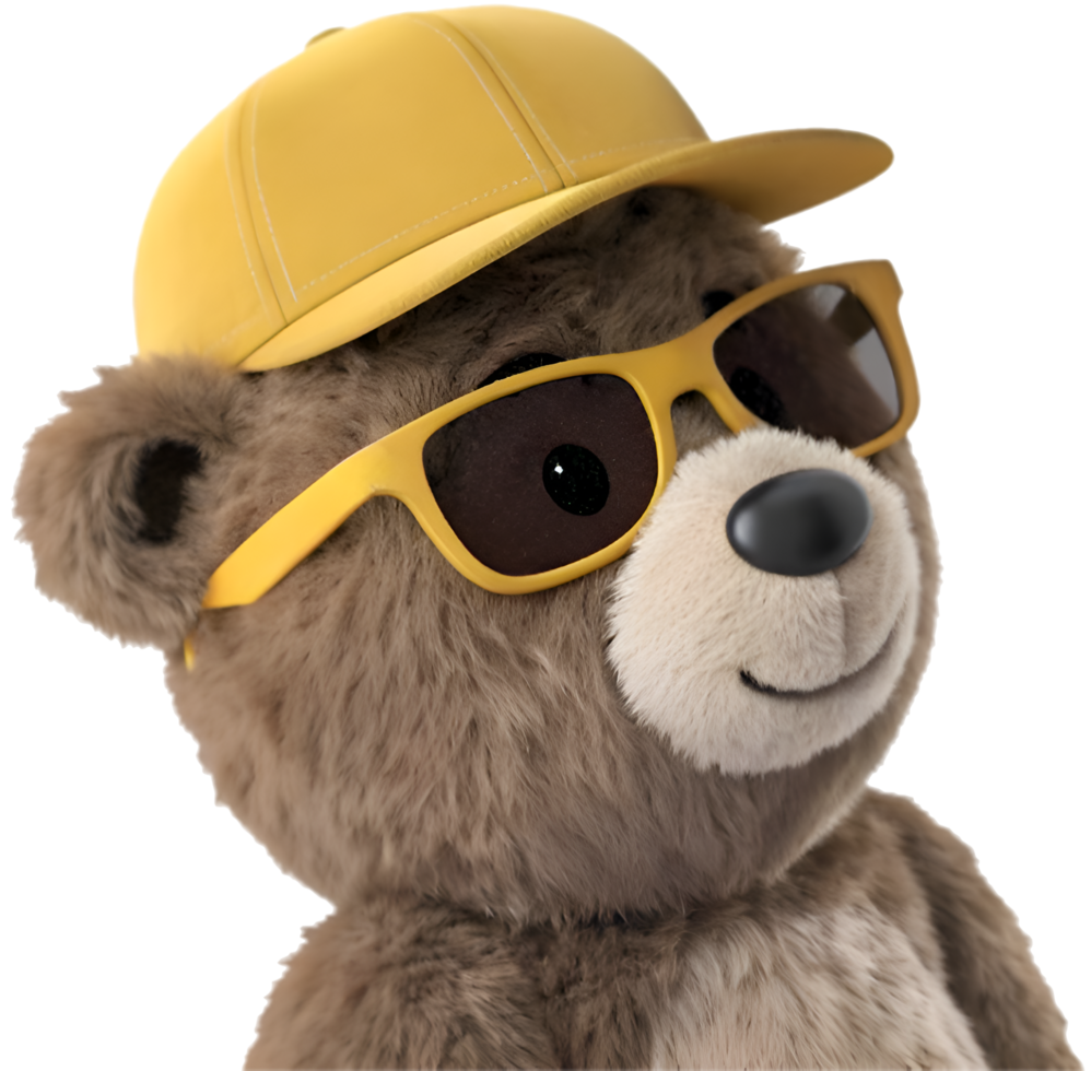 Friendly teddy bear clipart for invitations and cards. . png