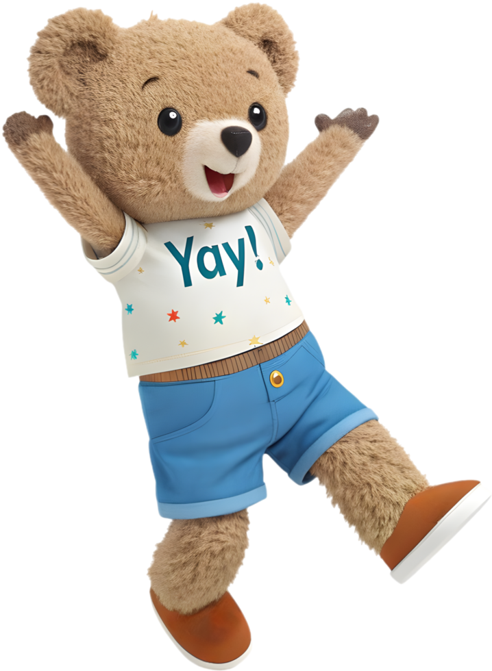Adorable teddy bear design for baby gifts and art. . png