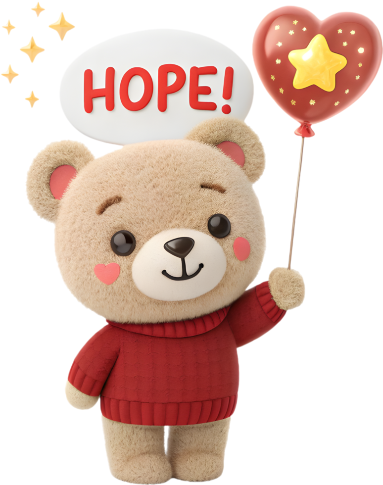 Playful teddy bear clipart for websites and logos. . png