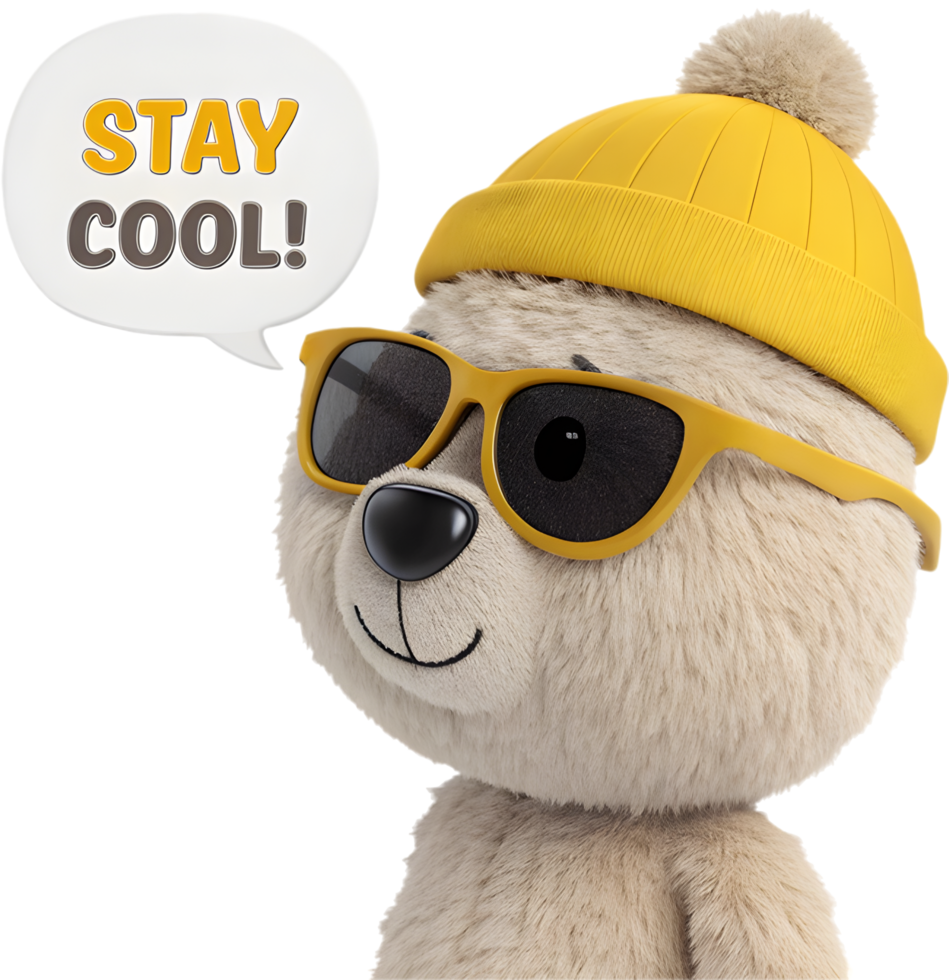 Sweet teddy bear character design for animations. . png