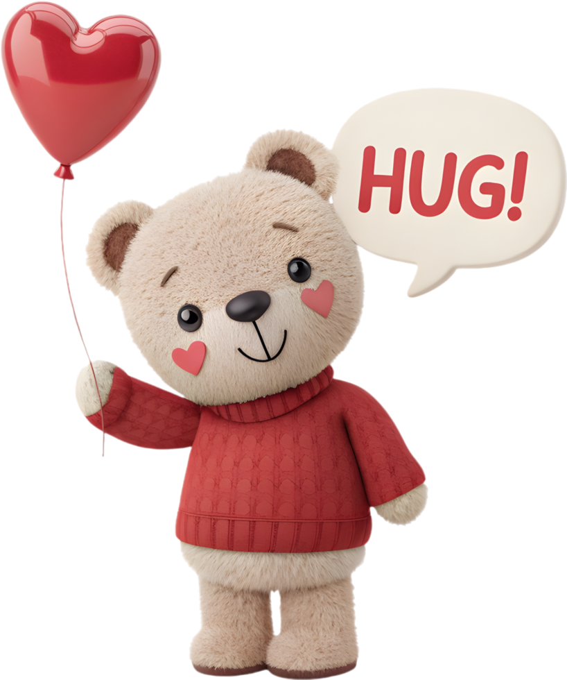 Fluffy teddy bear character clipart for themed parties. . png
