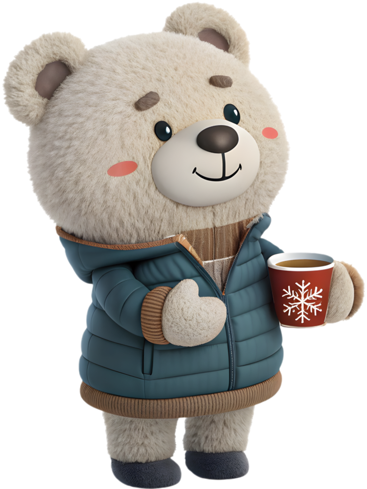 Cute teddy bear illustration for personalized gifts. . png