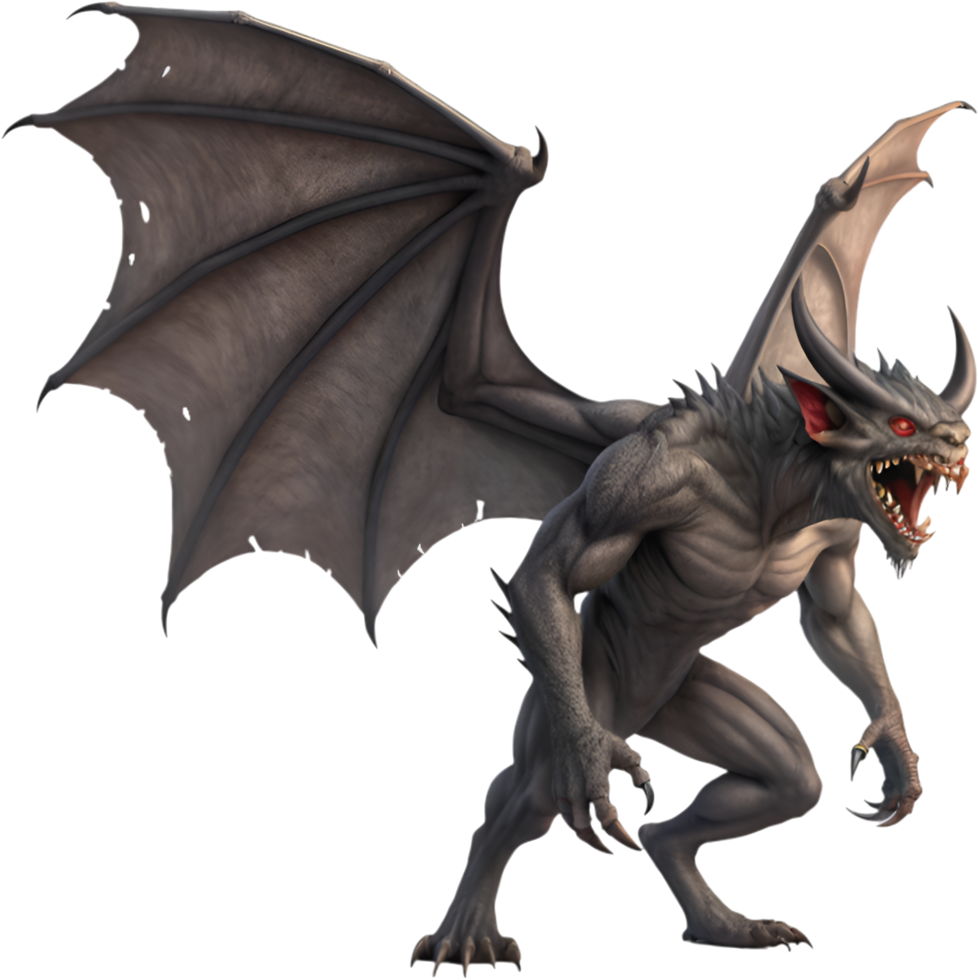 Evil Demon with Intense Fury in Clipart. . png