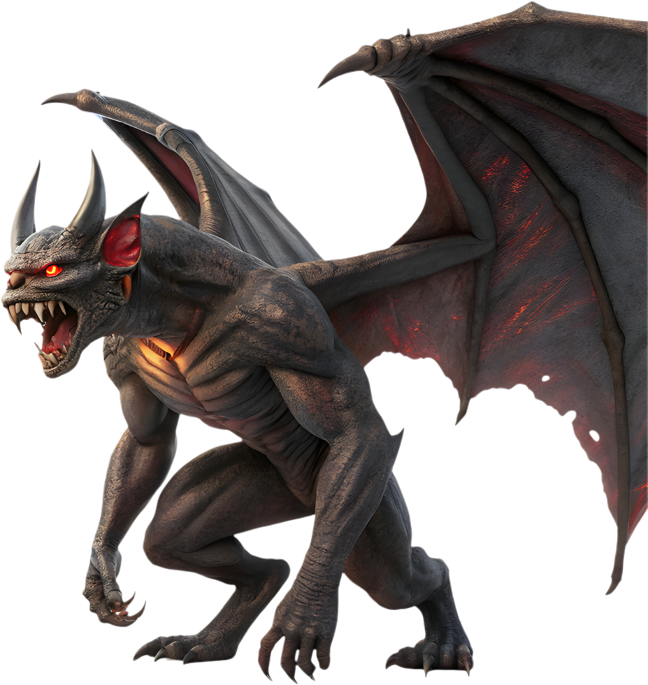 Intense Demonic Eyes and Fierce Expression Clipart. . png