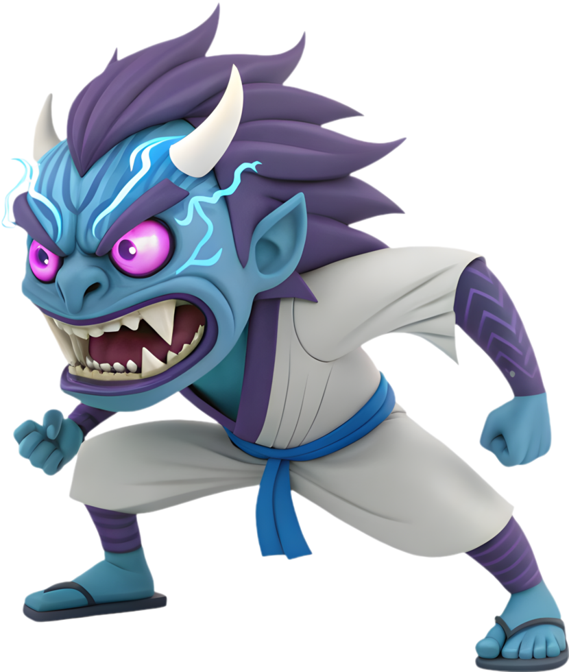 Dark Japanese yokai terrifying creature image . png