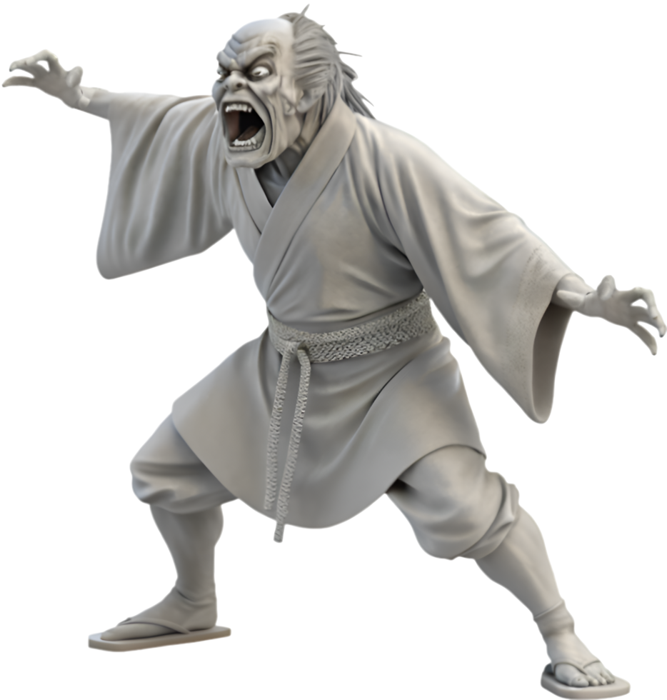 Japanese yokai creepy character artwork clipart . png