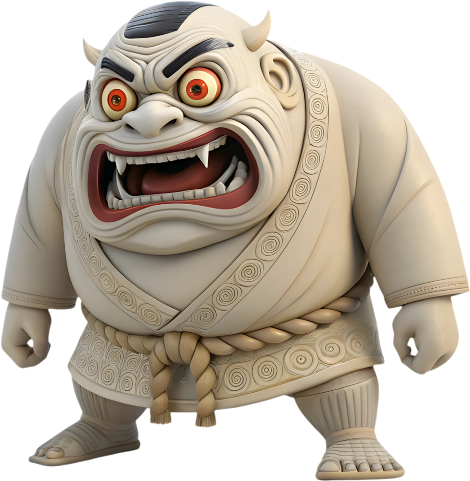 Eerie Japanese yokai spirit design cartoon . png
