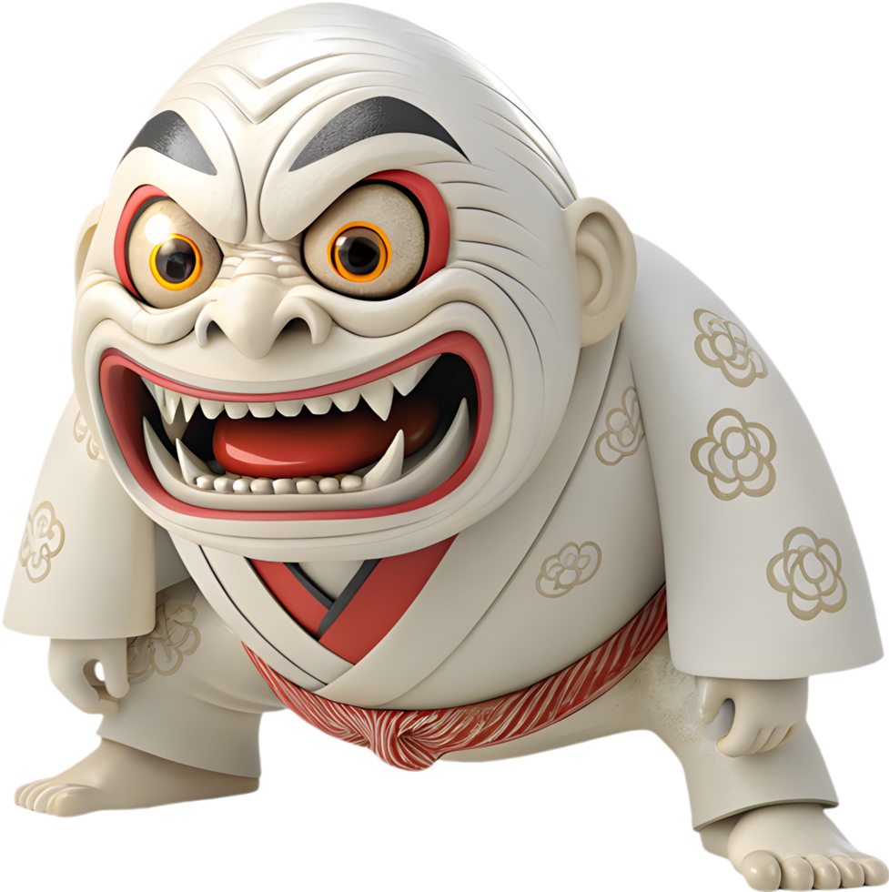 Japanese yokai terrifying ghost illustration . png