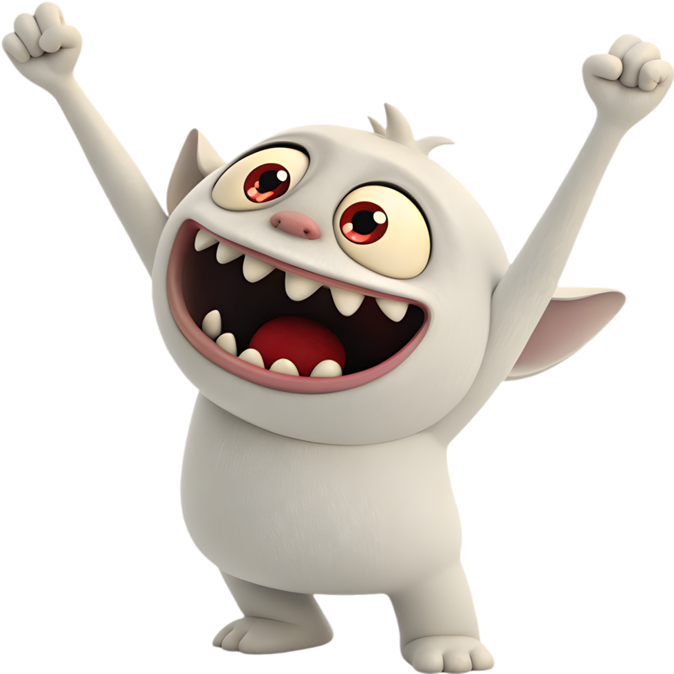 Fearsome Mythical Troll Clipart with Monstrous Features . png