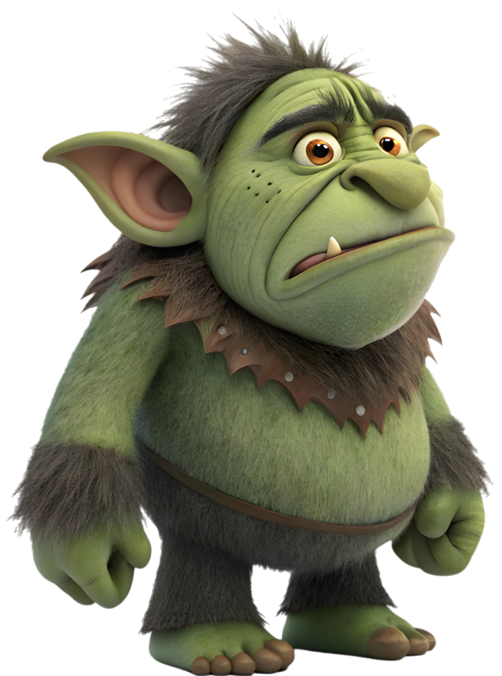 Monstrous Fantasy Troll Clipart for Creepy Art . png