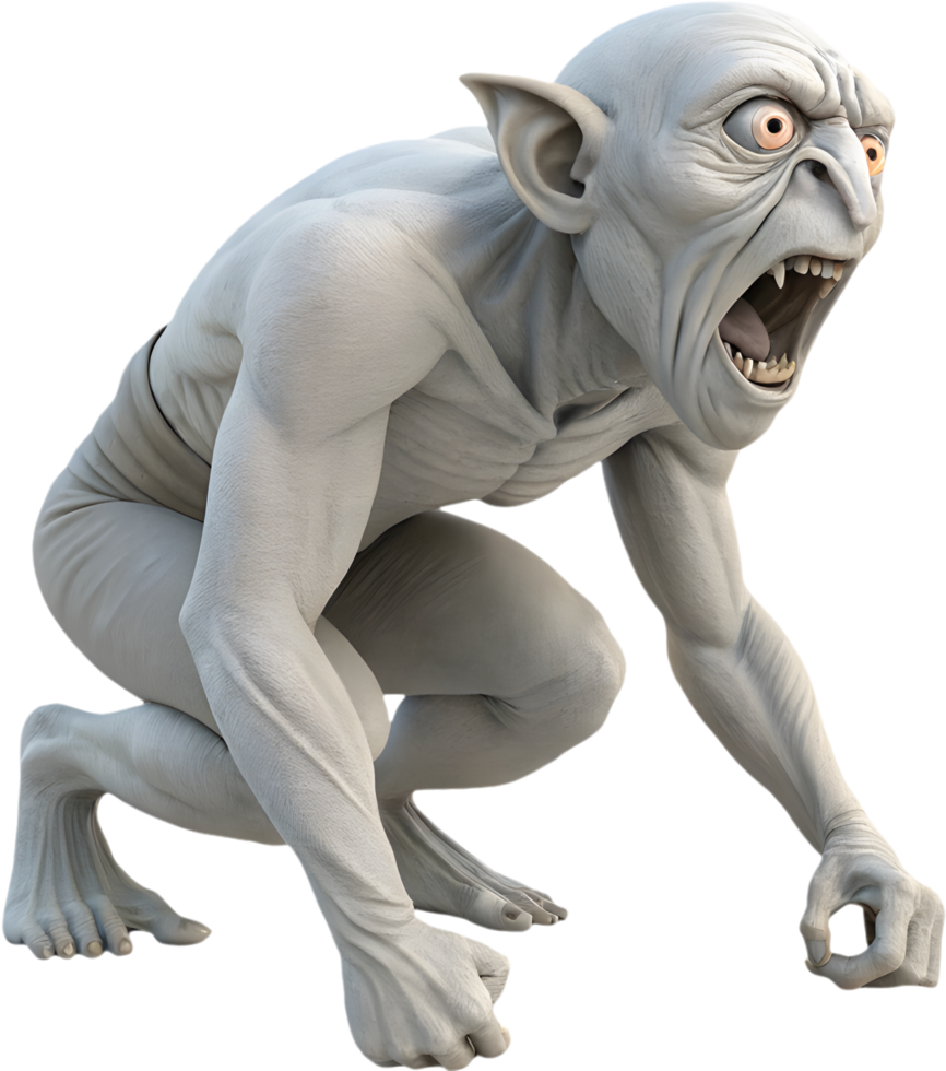 Fearsome Monstrous Troll Clipart for Fantasy Creatures . png