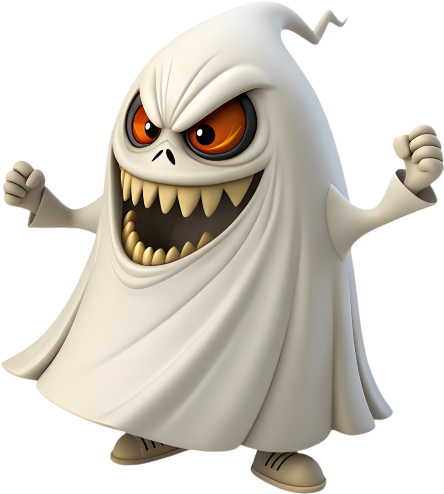 Scary Voodoo Ghost Character Clipart for Horror Illustrations. . png
