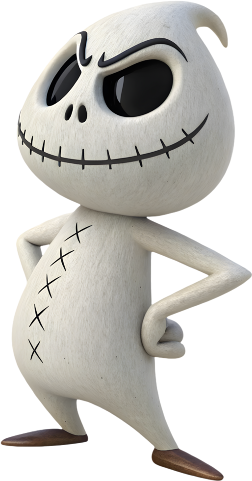 Creepy Cartoon Voodoo Ghost for Horror Illustration. . png
