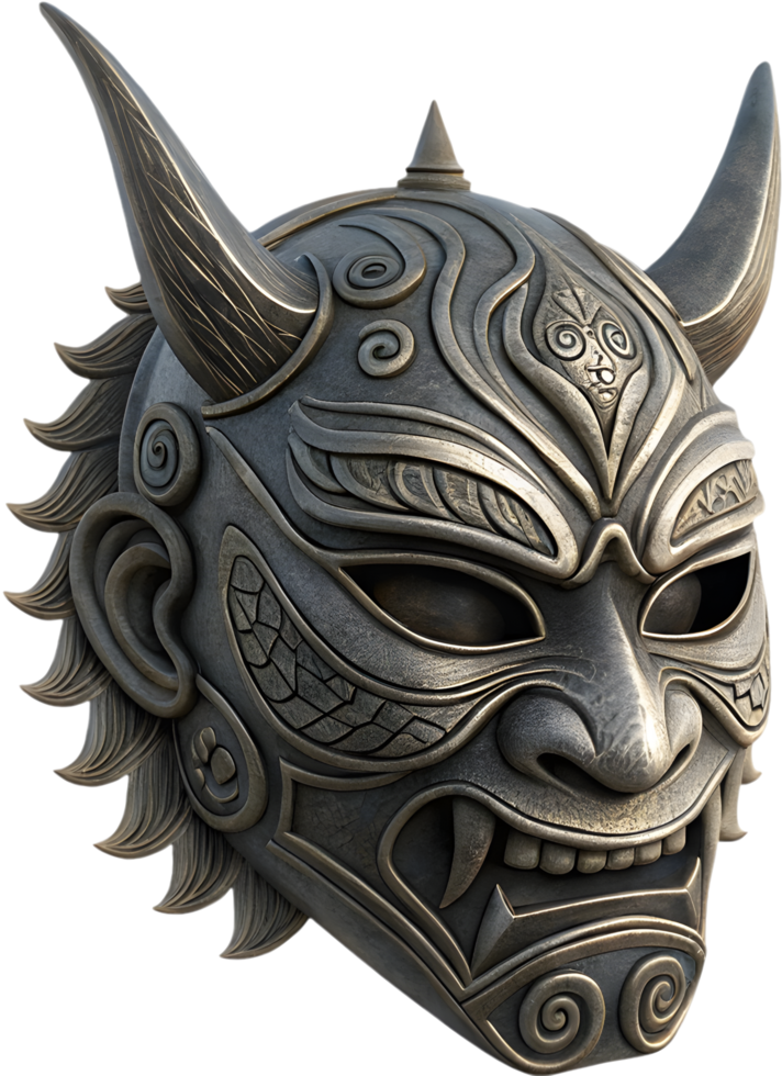 Powerful Ancient Tibetan Mask Art Reflecting Spiritual Identity. . png