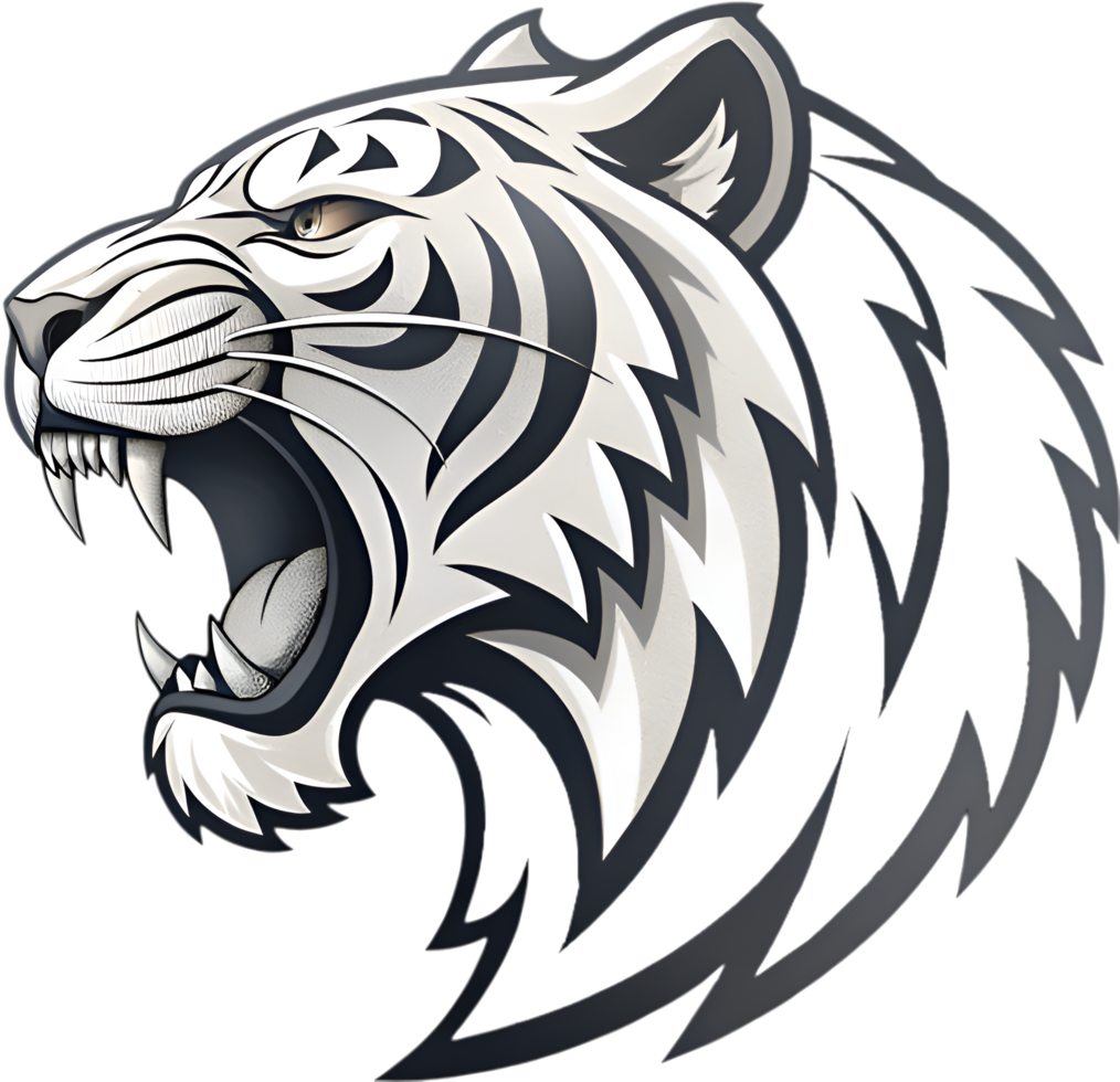 Creative tiger emblem design with powerful visual appeal. . png