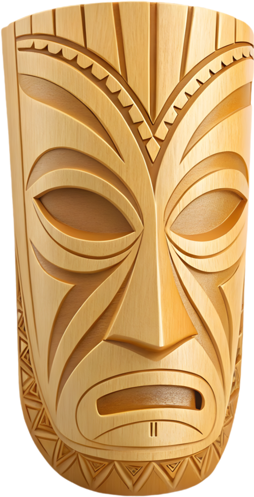 Island Tiki Mask Perfect for Bold Tropical Party Decor. . png