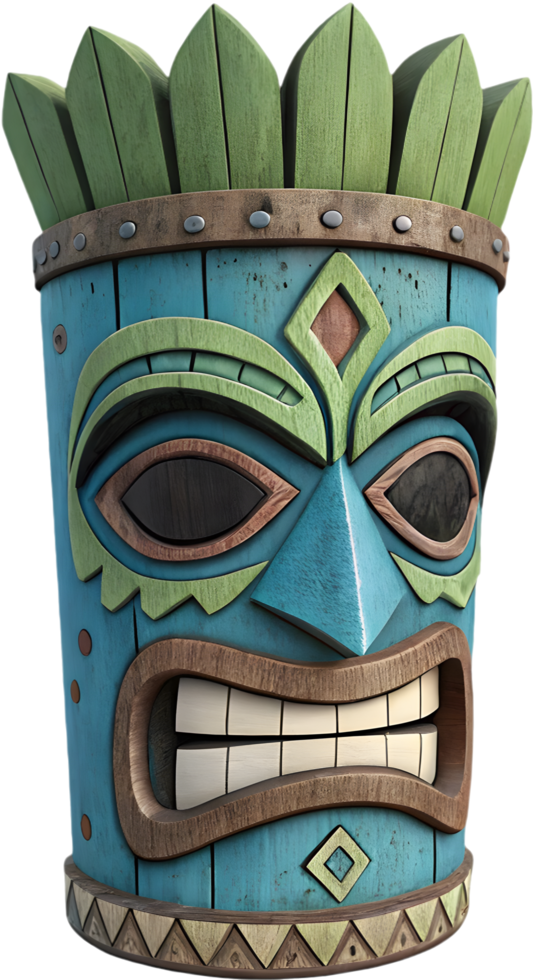 Stunning Tiki Mask for Exotic Island Vibes at Your Party. . png