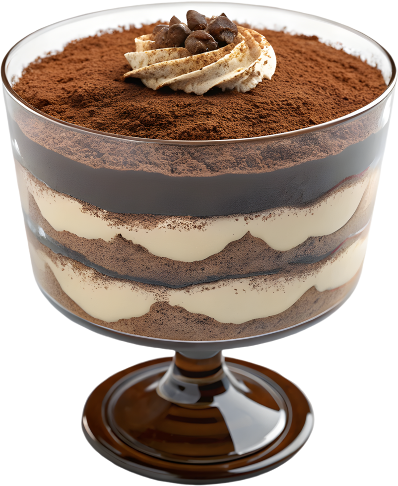 Luscious Layers of Tiramisu Dessert Clipart in Rich Detail . png