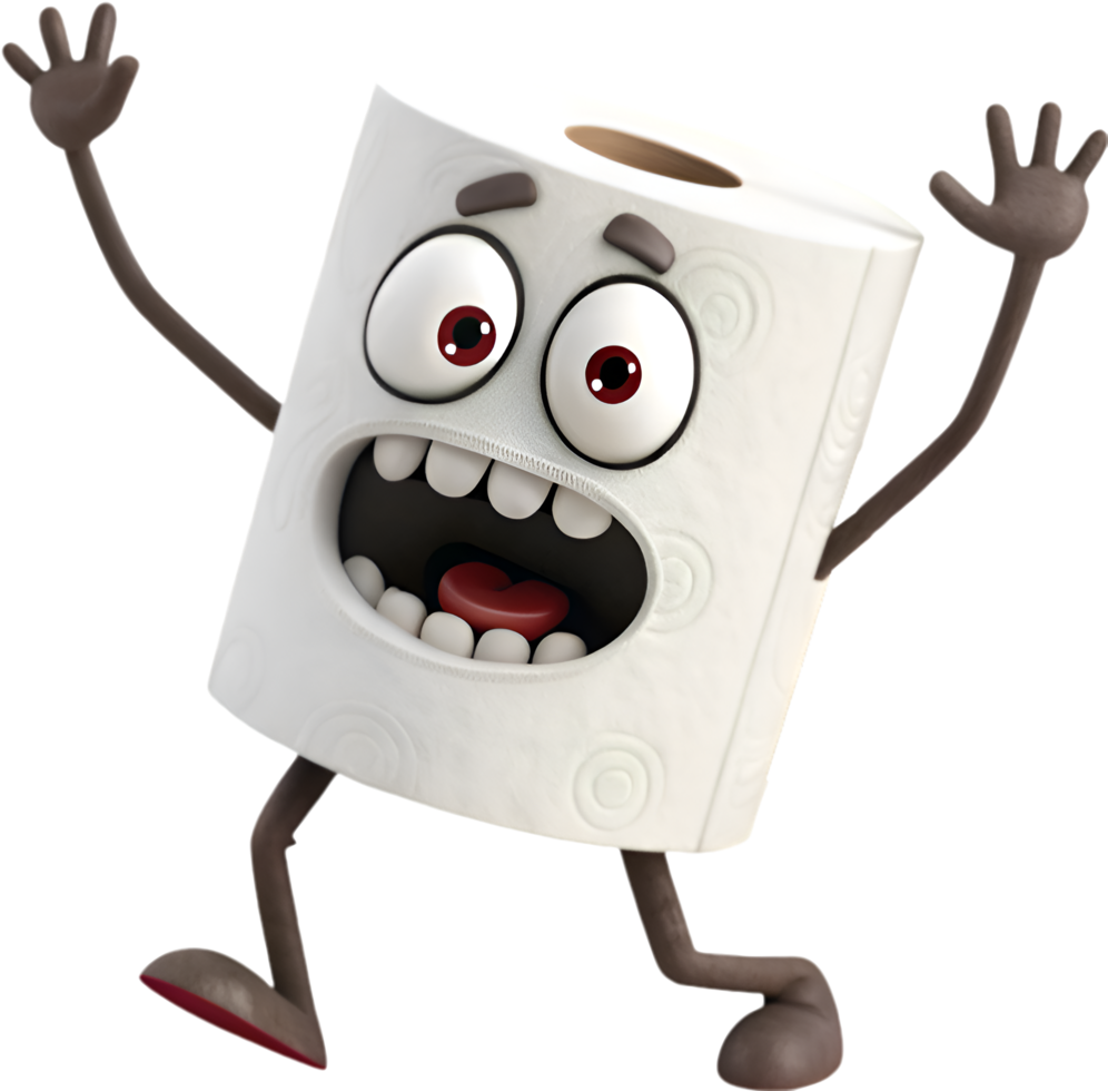 Friendly Paper Monster Cartoon Design Clipart . png