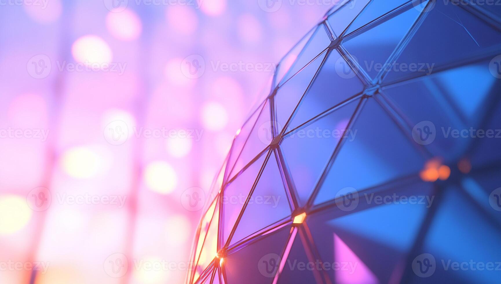 Abstract geometric design with vibrant colors and lighting effects. photo
