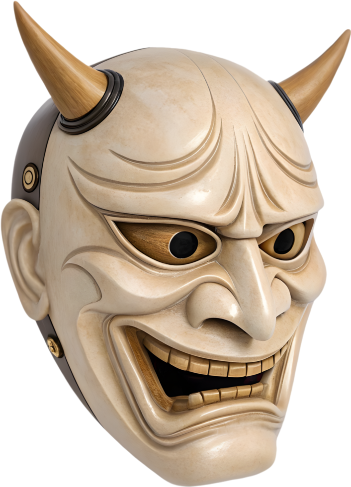 Detailed Noh mask clipart for traditional designs. . png